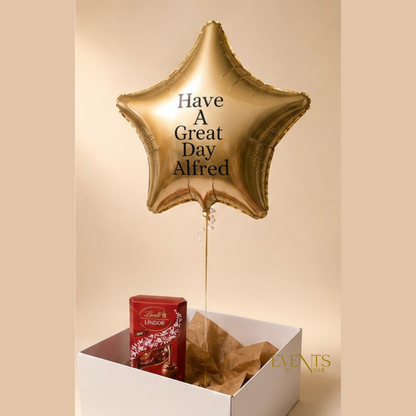 Custom Balloon Gift Box - Star Shaped Balloon (Delivery Only)