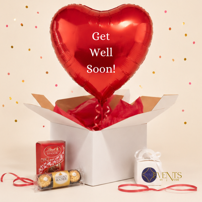 Custom Balloon Gift Box - Heart Shaped Balloon (Delivery Only)