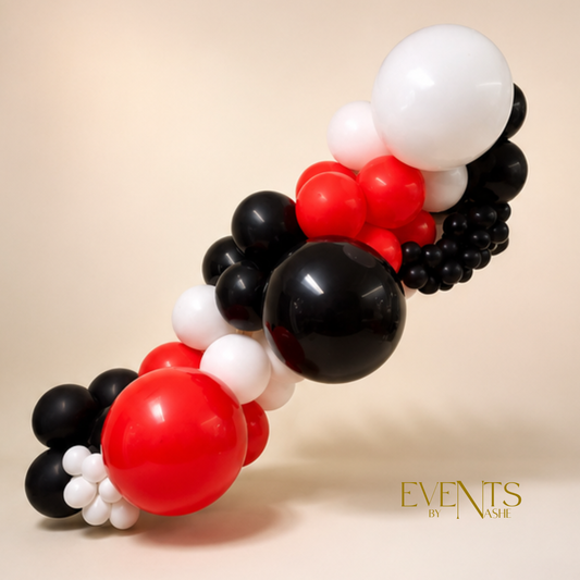 Red, Black and White Grab and Go Garland