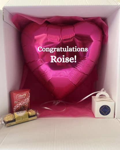 Custom Balloon Gift Box - Heart Shaped Balloon