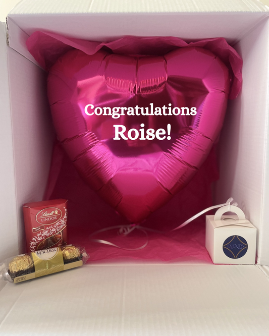 Congratulation Balloon Gift Box - Heart Shaped Balloon