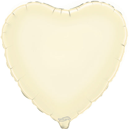 Heart-shaped gold balloon on a white background