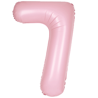Pink inflatable letter 'J' on a white background