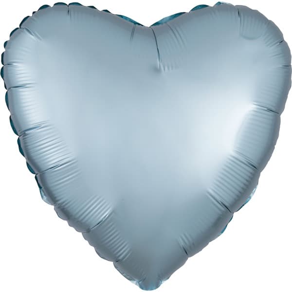 Heart-shaped blue balloon on a white background